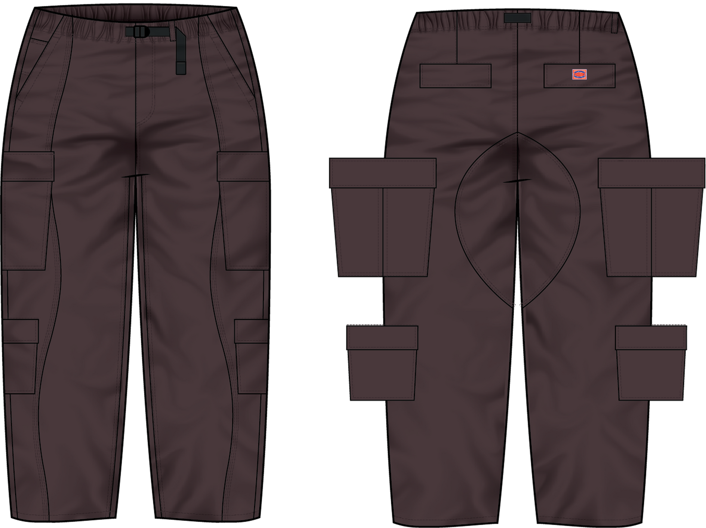 JFG Cargo Pants (Washed Berry)