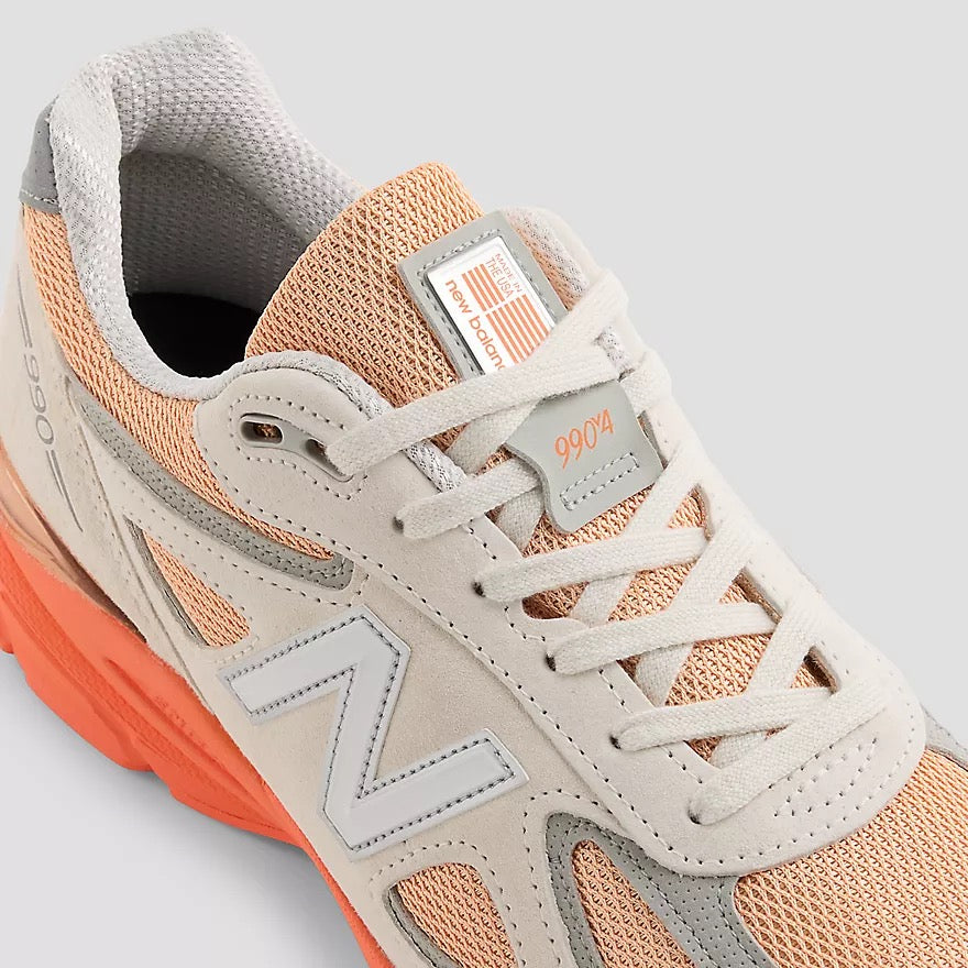 New Balance Made in USA 990v4 (Moonbeam/Tangerine Heat)